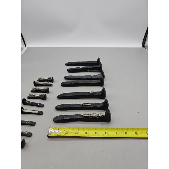 Antique Cast Iron Railroad Spike Nails-1900's Lot Of‎ Large & Small W/ Train Set